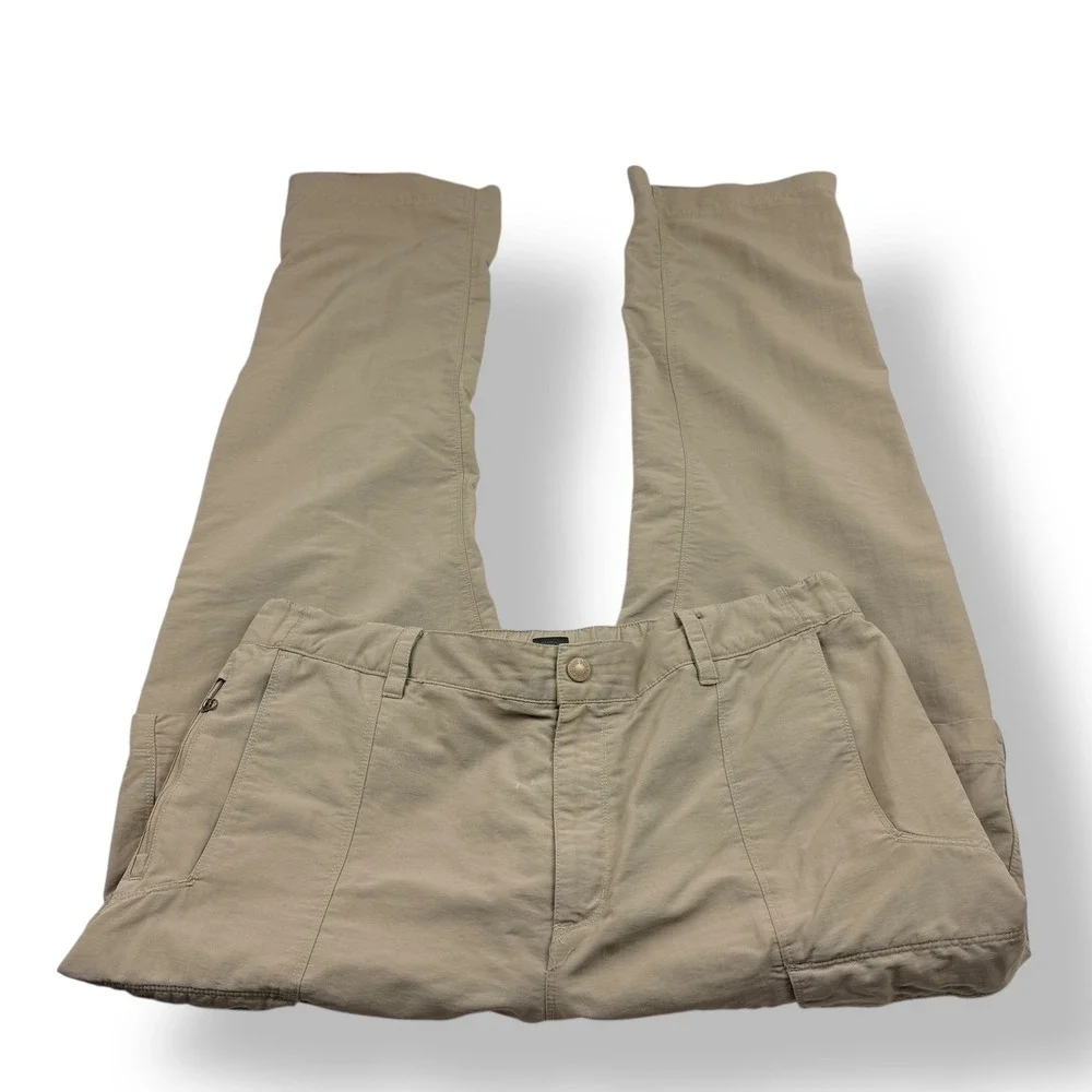 The North Face Mens Convertible Cargo Pants/Shorts Khaki Outdoor‎ Hiking Size L